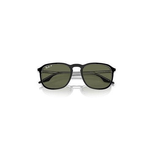 Ray-Ban Rb2203 Sunglasses Black On Transparent Frame Green Lenses Polarized 55-20