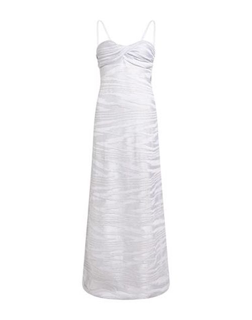 Woman Maxi dress Light grey Size 4 Viscose, Metal