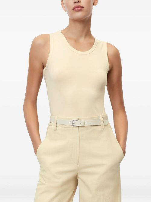 Ribbed sleeveless top - Neutrals