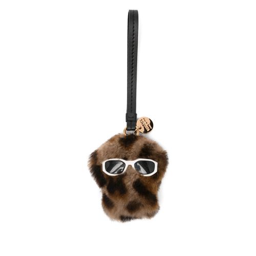 FLUFFY LEOPARD BAG CHARM