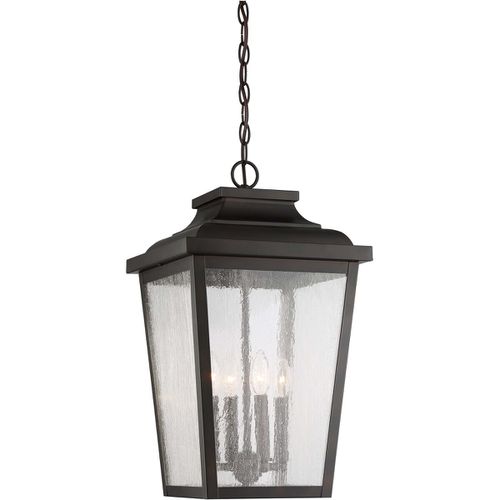 Irvington Manor 4-Light 22" Outdoor Hanging Light in Chelesa Bronze