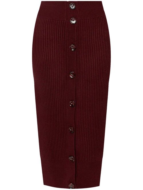 Pencil midi skirt - Red