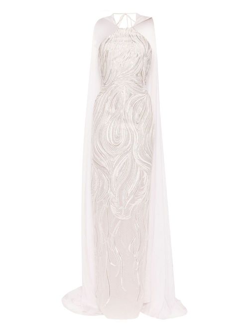 Embroidered maxi dress - Pink
