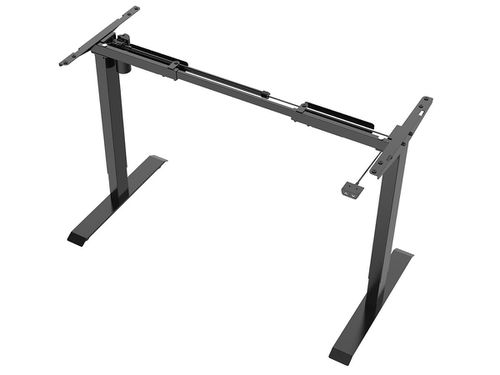 Height Adjustable Single Motor Back to Basics Electric Sit-Stand Desk Frame, Black