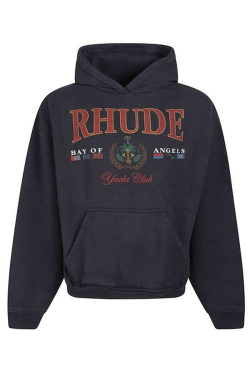 Rhude Logo Printed Bay Of Angels Yacht Hoodie