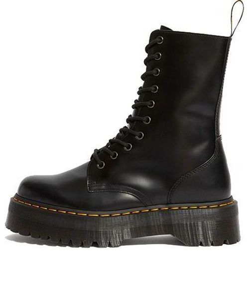 (WMNS) Jadon High Smooth Leather Platform Boot 'Black'