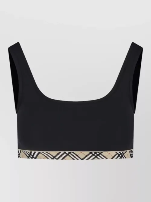 Burberry - check bralette bikini top