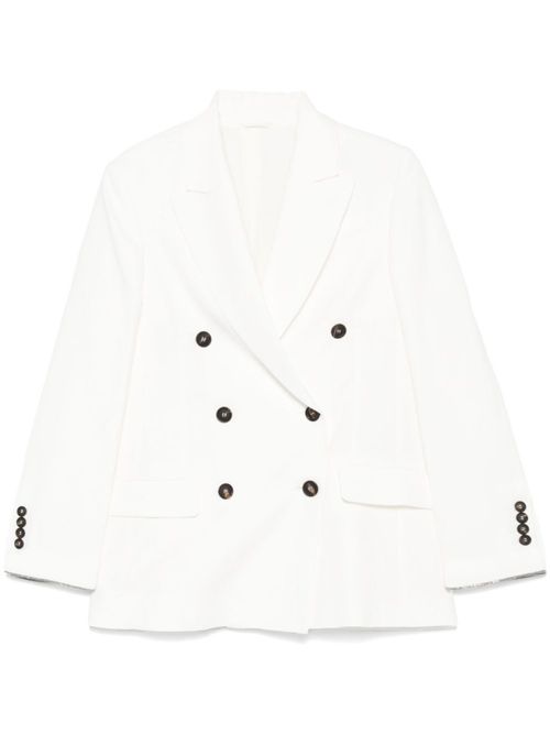 White Double-breasted blazer