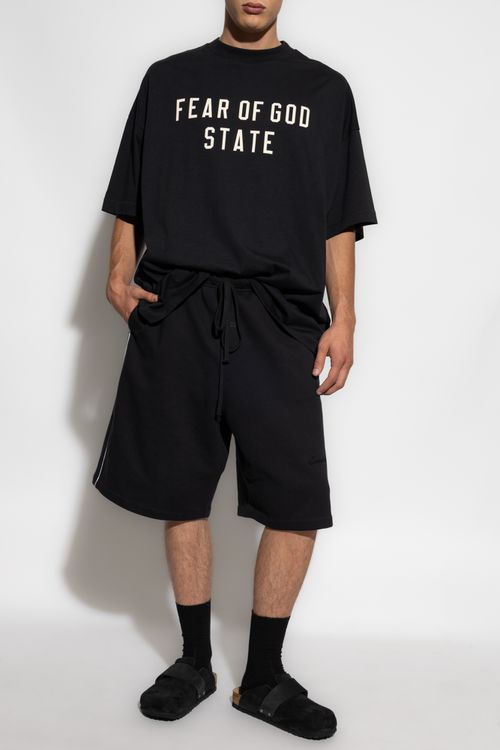 Shorts With Embroidered Logo, Men's, Black