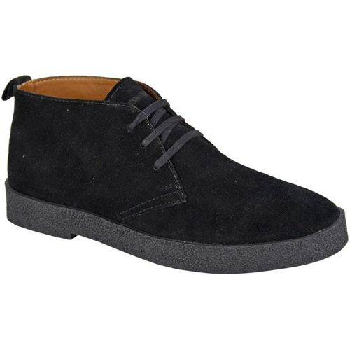 Roamers Revolver Mens Desert Boots - Black Suede