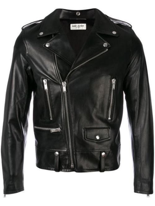 Zipped biker jacket