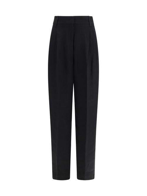 Linen Batavia Trousers — Black