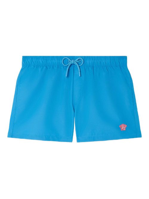 Versace Medusa-embroidered swim shorts - Blue