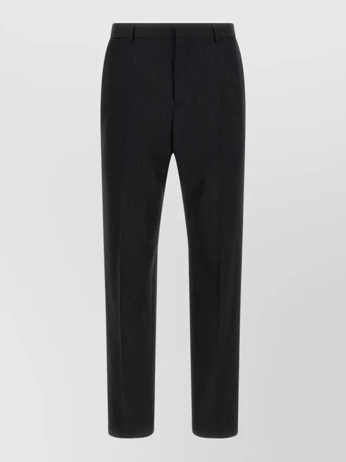 Saint Laurent - tailored trousers pinstripe belt loops pocket