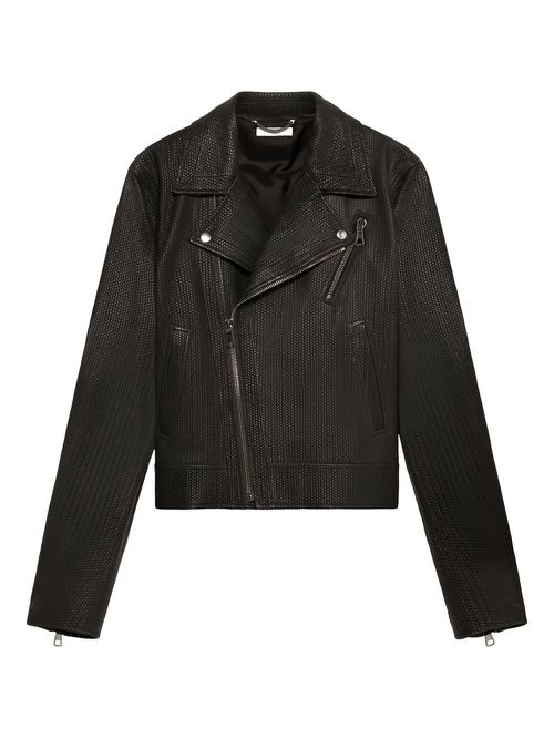 Biker leather jacket - Brown