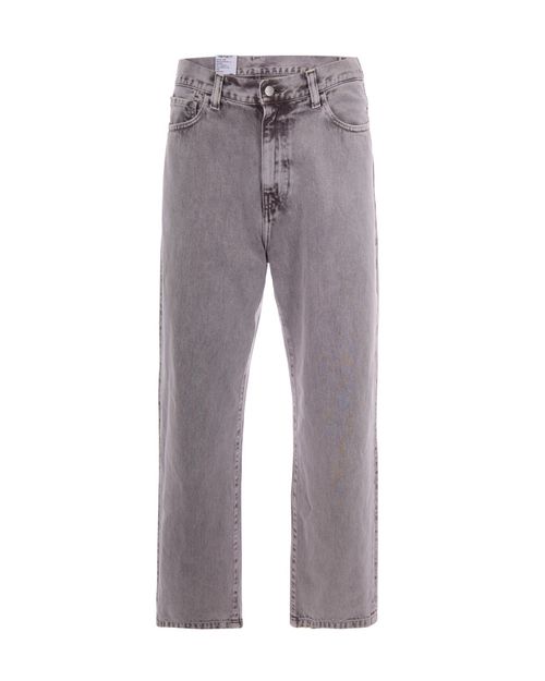 Grey Loose Flat Front Pants