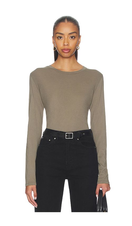 NILI LOTAN Simone Tee in Olive. M. Also in