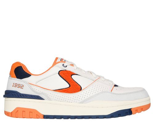 Skechers Men's S-1992 Sneaker in Natural/Orange, Size 5.5