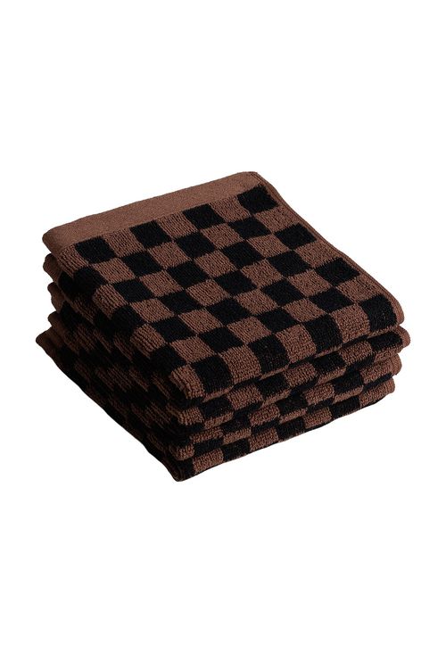 BAINA Limited Edition Face Cloth Gift Set in Tabac & Noir - Brown. a