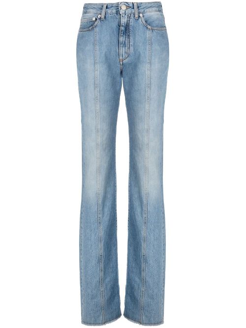 High-waist flared denim jeans - Blue