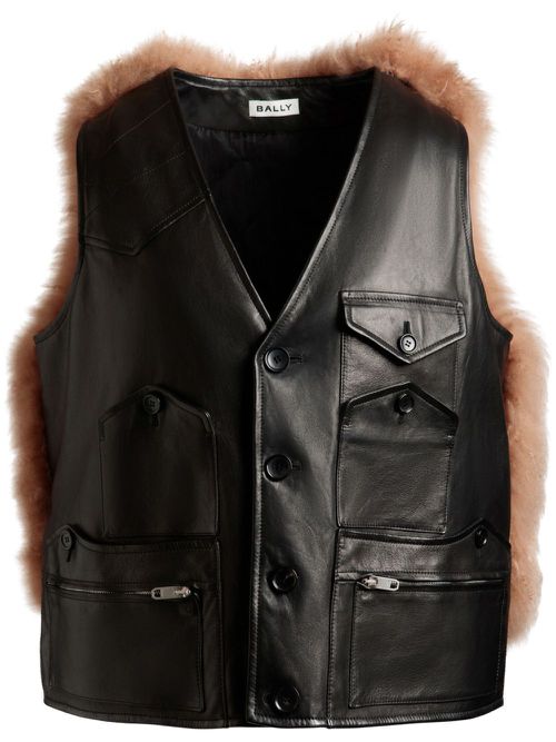Panelled vest - Black
