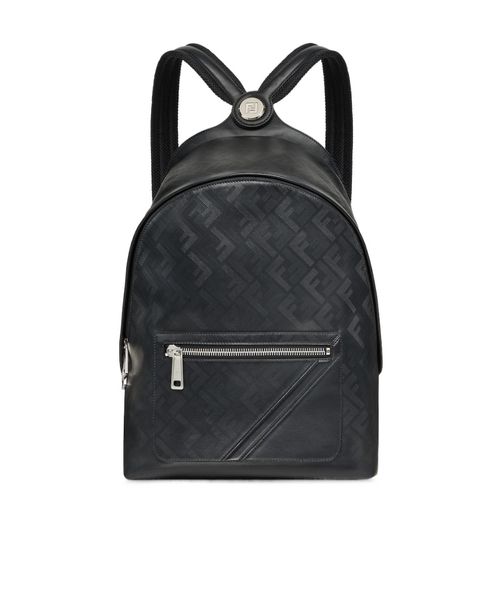 Black leather backpack