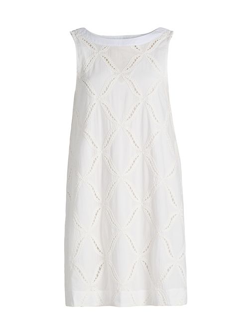 Women's Alina Cotton Eyelet Shift Minidress - White