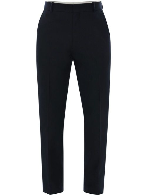 Tapered mid-rise tailored trousers - Blue