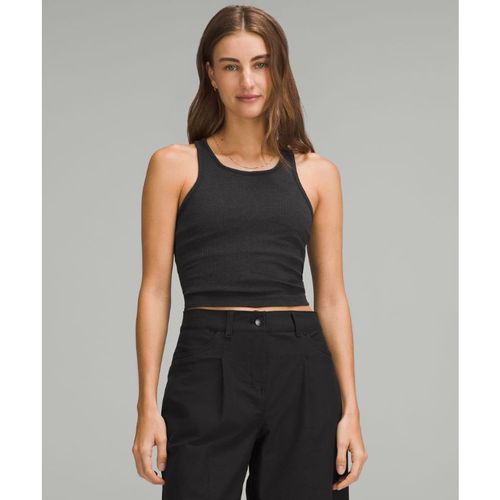 Lululemon – Women's Ebb to Street Cropped Racerback Tank Top Light Support, B/C Cup – Color Black
