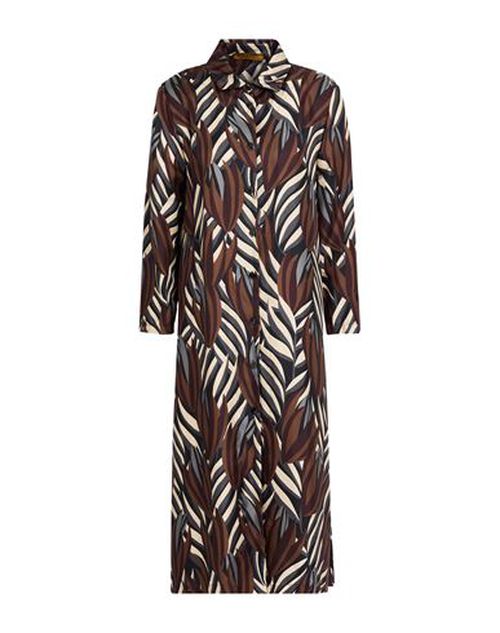 Woman Midi dress Dark brown Size 4 Silk