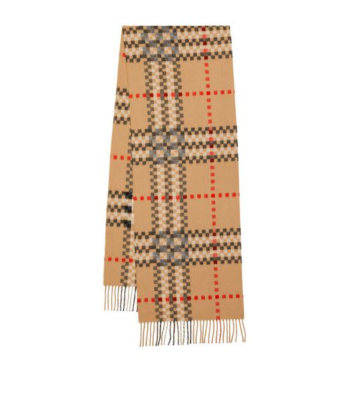 Cashmere Check Pixel Scarf