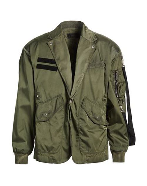 Man Jacket Military green Size 32 Polyamide