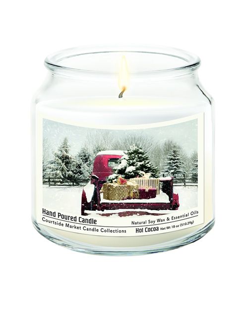 Red Christmas Truck Candle