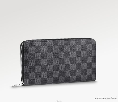 Louis Vuitton Black Damier Graphite Damier Graphite Long Wallet Bi-Fold Pre-Owned