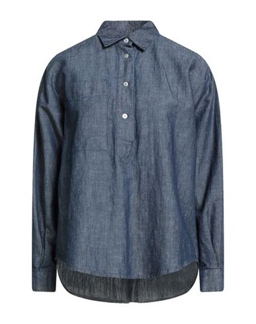 Woman Top Slate blue Size 8 Cotton, Linen