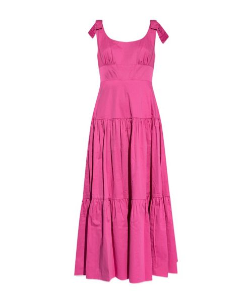 Ruffled cotton maxi dress
