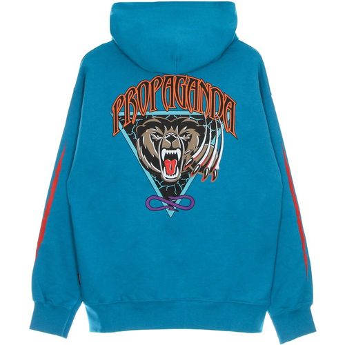 Men's Lightweight Hooded Sweatshirt Grizzly Hoodie Turquoise
