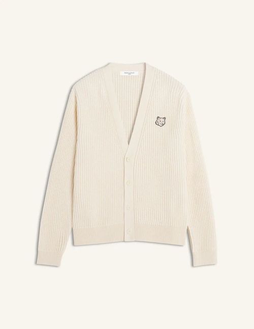 Maison Kitsuné Ribbed Cardigan for Men - SS26 Collection