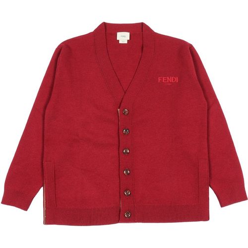 Fendi Jr vest wol gebreid logo