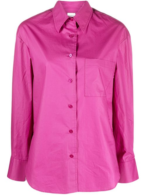 Patch-pocket cotton shirt - Pink