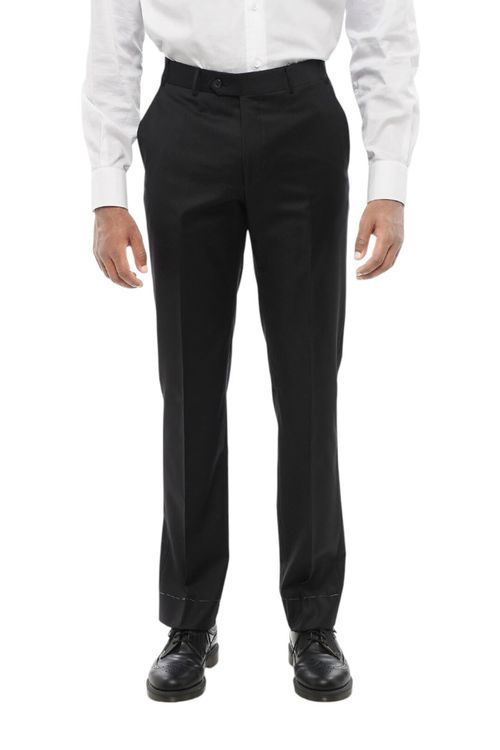 Black Flat Front Pants