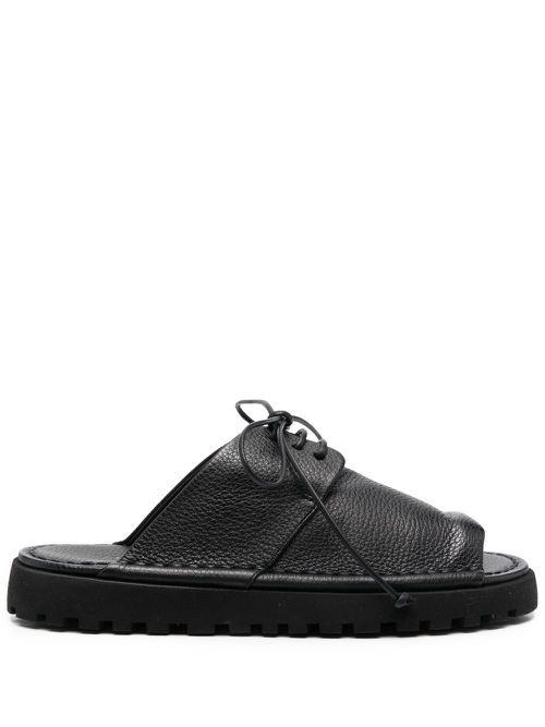 Lace-up open toe sandals - Black