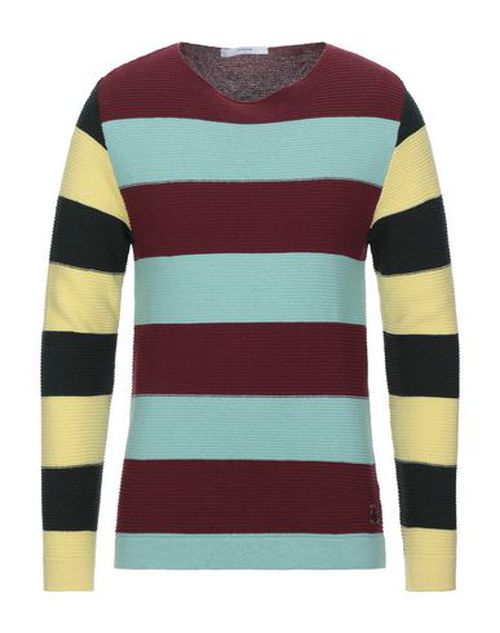 Man Sweater Burgundy Size 3XL Cotton, Acrylic
