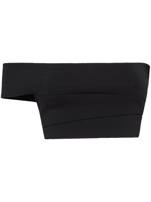 One-shoulder top - Black