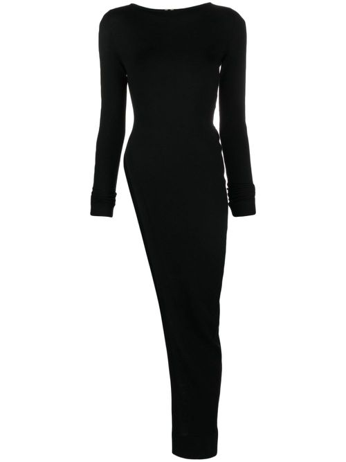 Biker Level asymmetric cashmere jumper - Black
