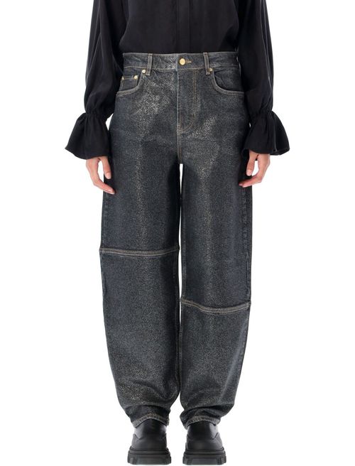 Black Foil Denim Jeans