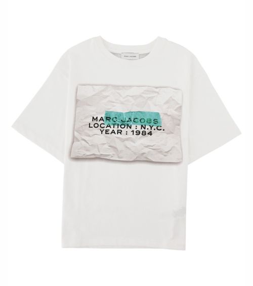 Kids White Graphic T-Shirt
