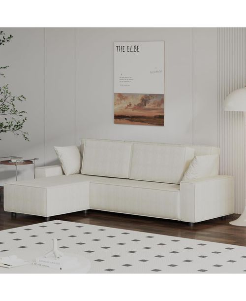 "70"" Oversized Cloud Couch, Mid-Century Chenille Sofa with Usb & Side Pockets, Deep Seat"