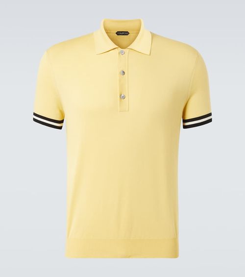 Cotton and silk polo shirt