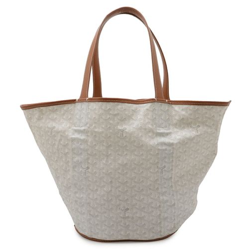 Goyard Brown White Coated Canvas Handbag Shoulder Bag Tote Bag Pre-Owned